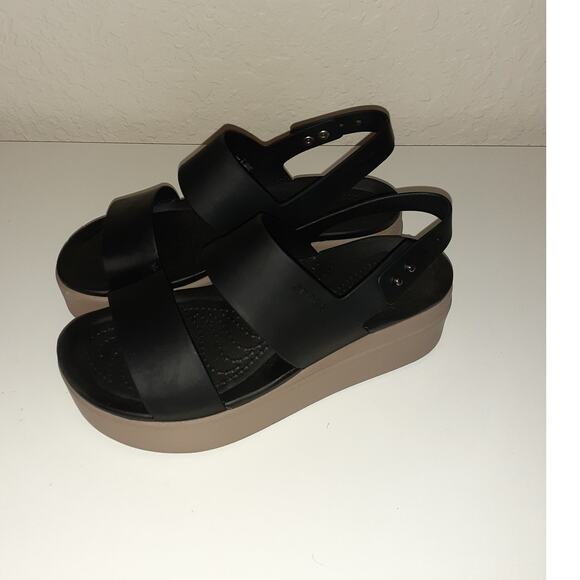 CROCS Ladies Brooklyn Chunky Strappy Platform Sandals size 6  - Exc Condition - Picture 1 of 6